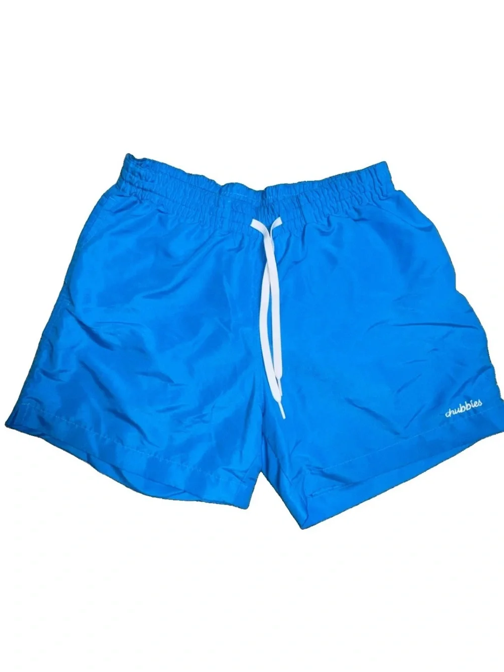 Chubbies Men’s Medium Blue Swim Trunks 5” Inseam Made in USA Drawstring